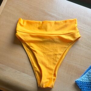 High waisted high cut bikini bottom